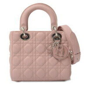 Christian Dior Lady shoulder bag handbag pink leather